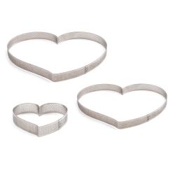 Decora Perforated Stainless Steel Heart 18x16x3,5cm