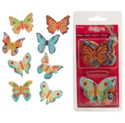 DeKora Wafer Paper Butterflies Set/8