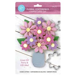 R&M Cookie Cutter Floral Centerpiece Set/4