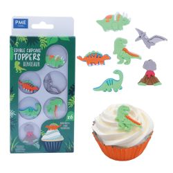 PME Edible Cupcake Toppers Dinosaurs Set/6