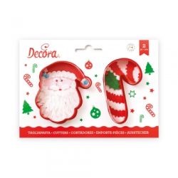Decora Uitsteker Kerstman & Candy Cane