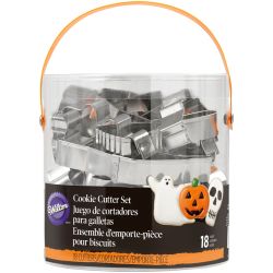 Wilton Metal Cookie Cutters Halloween Tub 18/pc