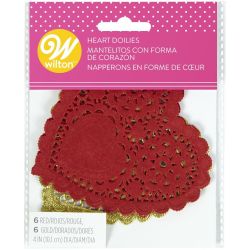 Wilton Heart Doilies 12/st