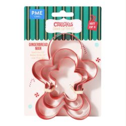 PME Cookie Cutters Christmas Gingerbread Man Set/3