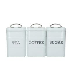 Living Nostalgia Coffee Tea Sugar Storage set/3 Blue