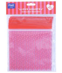 PME Treat Bags Resealable Love Hearts 20/pc