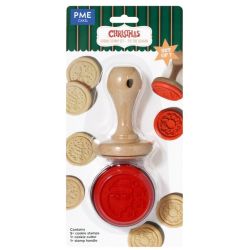 PME Cookie Cutter & Stamp Christmas Merry Christmas Set/7