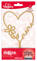 DeKora Cake Topper Mama Heart 16x11cm